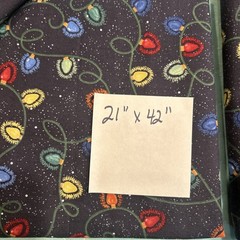 4.5 Yds + Extras Snowman Strung Lights Christmas Fabric Material Susan Winget