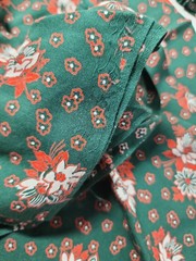2x Floral Print Batik? Fabric Cotton Rayon Quilt Sewing Craft 36″ X 3yds Total