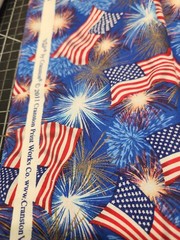 1 Yard America Flag Independence Day 100% Cotton 2011 Cranston Vintage memorial