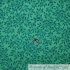 BonEful FABRIC FQ Cotton Quilt White Green Frog Red Heart Blue Water Boy Love US