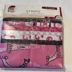 Fabric Editions Paris Fabric Strips 14 Pc 2.5” x 42” Cotton Quilt Jelly Roll
