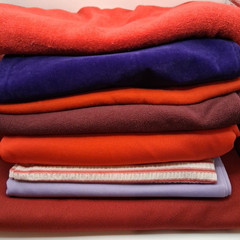 LOT: VTG Material Reds Purple Fabric Remnant Solid Strip Velvet Sew Quilt Craft