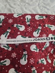 Joann Exclusive Snowmen Christmas Cotton Fabric 2.5 Yards Long