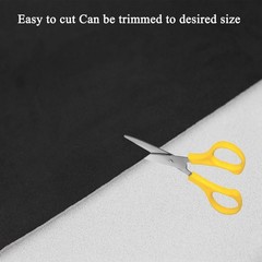 Black Suede Headliner Fabric with Foam Backing – 96″x60″ Car, Truck, SUV, RV, DI
