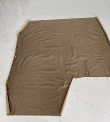 Dark Golden Brown Remnant , Satin Silky Look and Touch 40″ x 49″ High End Fabric
