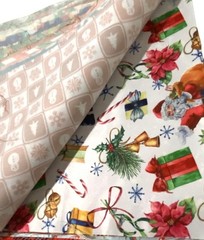 Christmas Holiday Fabric Squares Novelty Classic Prints 9.75″ Sewing Quilting