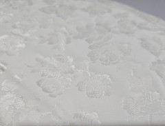 Vintage- Singer Fashion Fabrics- Off White Rose Brocade On Bolt Uncut -6 Yards