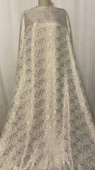 Luxury Silk Gold Lurex Brocade Champagne Tree Motif Fabric By The Yard 44″ Wide
