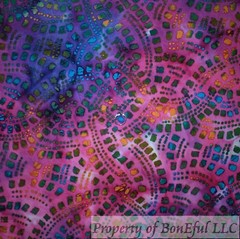 BonEful FABRIC FQ Cotton Quilt Purple Burlap Print Linen Look Blender Small RARE