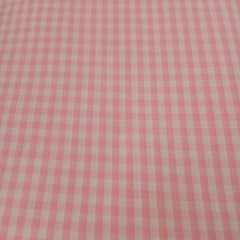 4.25 yards Pink & White Check 7 per inch Fabric Synthetic Polyester- 44″ width
