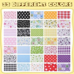 Macarrie 35 Pcs 10 x 10 Inch, Yellow, Blue, Green, Black, Red, Purple, Pink
