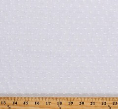 58″ Cotton Swiss Tufted Dot Textured White Apparel Fabric by the Yard (D171.08)