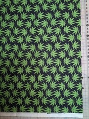 Marijuana Fabric Cotton – Linen- 25″ x 49″ remnant