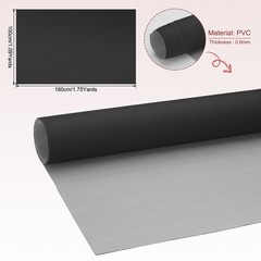 63×39.4in Faux Leather Sheets, Faux Leather Fabric Vinyl PU, Black