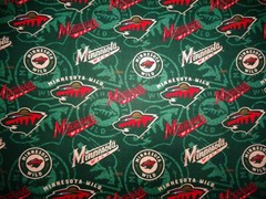 MINNESOTA WILD NHL 100% COTTON 1/2 YARD PIECE BRAND NEW SPORT DESIGN