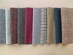 British Tweed 100% Wool Remnants Offcuts Squares Crafts 10 Pieces 9X9