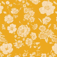 ART GALLERY FABRICS – Potager by Sharon Holland – Flowers for Mom – Sunshine