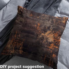 Erosebridal Abstract Watercolor Fabric by The Yard,Country Farmhouse Brown Orang