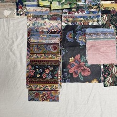 Large Upholstery Fabric Sample Lot 254 Pc Floral Designer Swatches Craft Quilt
