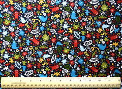 Michael Miller Don’t Eat Me monsters Halloween By the 1/4 yard cotton fabric