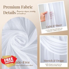 Shillance White Arch Draping Fabric 20FT Panel