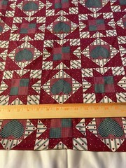 Cheater quilt print fabric, cotton quilting fabric 1 yd 18″ x44″burgundy, green