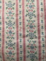 8 yards Fabric Lanz of Salzburg 100% cotton flannel Pink Blue Floral Heart Vtg