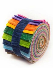 2.5 inch Kaleidoscope Jelly Roll 100% cotton fabric quilting strips 17 strips