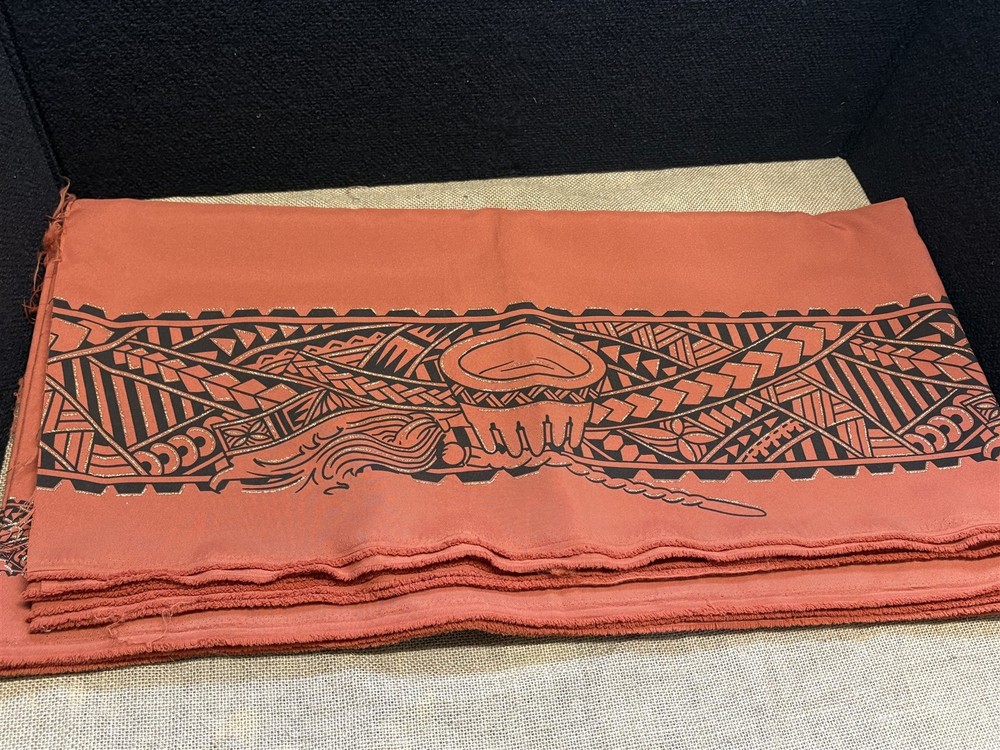 6.5 yards Kava Bowl Tonga/Samoa Polynesian double print fabric, for sarong?
