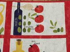 Cotton Cut & Sew Cooking Italiano set of 4 PLACEMATS Fabric Panel