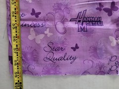 Purple With Butterflies Hannah Montana Cotton Fabric 43″ X 58″