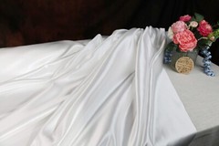 White Silky Bridal Satin Fabric by the yard 60″ Wide