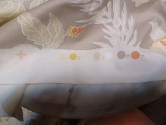 Fabric Remnant About 108″ x 44″ Light Tan with Little Flowers