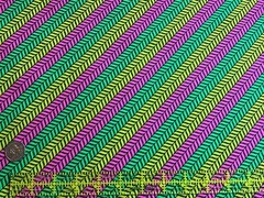 Neon Hot Pink Lime Green Lemon Yellow On Black 1/2 Yard. 100% Cotton