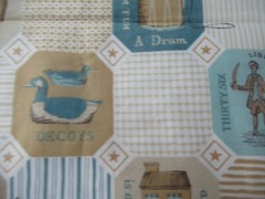 Waverly Early Americana “AMERICANA” Cotton Fabric 35″ x 35” Vintage 60`s RARE