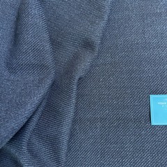 VBC Supersonic Fabric – Navy Blue Wool Jersey Knit Stretch – 2.2m Jacket Italy
