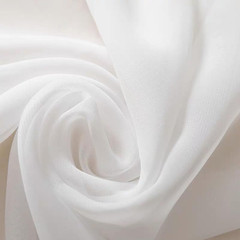 10 Yard White Chiffon Fabric Sheer Draping for Wedding Tulle Voile Material Arbo
