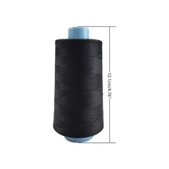 2 Spools Polyester 3000 Yards Sewing Thread Spools, 3000 yards, Black,White