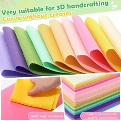 New Tegeme 100 Pcs 8 x 12 Inches Felt Fabric Sheet for Craft Thin Soft 20 Colors