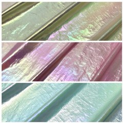 Pearlized Fabric Gradient Color Shiny Rainbow Crinkle DIY Cloth for Puffer Dress