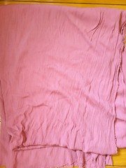 Fabric by the Yard Crinkled 100% Cotton Salmon Pink Mauve 96″x38″ 2.6 Yards, New