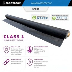 6 oz Woven Geotextile Fabric (USA MADE) | Heavy Duty Driveway & Road Stabilizer