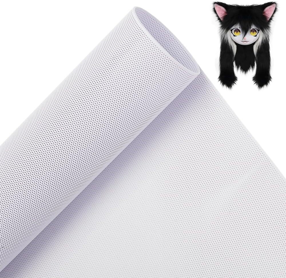 Custom Fursuit Eye Mesh 39×11.8inch White PVC Mes Net 0.2mm Thick Waterproof …