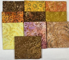 10 Fat Quarters ~ Harvest Palette ~ Benartex Batiks