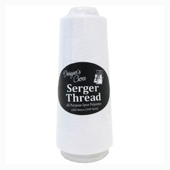 Set of 12 Black & White Serger Thread Spools for Quilting Small, White,