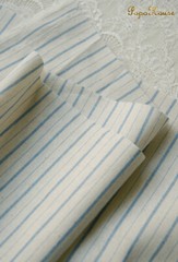 140x50cm Vintage Blue Linen Plaid Striped Yarn-Dyed Cotton Fabric Tablecloth