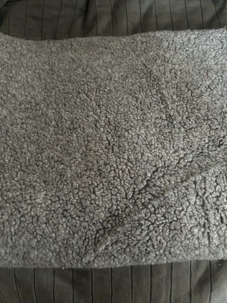 3 Pieces VNTG Fleece Fabric Gray, Off white Sherpa & Burgundy 1.70 Yards
