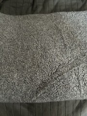 3 Pieces VNTG Fleece Fabric Gray, Off white Sherpa & Burgundy 1.70 Yards