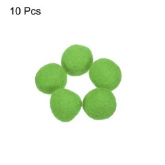 Wool Felt Balls Beads Woolen Fabric 2cm 20mm Green for Home Crafts 10Pcs