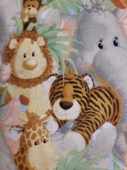 26″ Cut JUNGLE BABIES ANIMAL PATTY REED COTTON FABRIC TRADITIONS NURSERY THEME